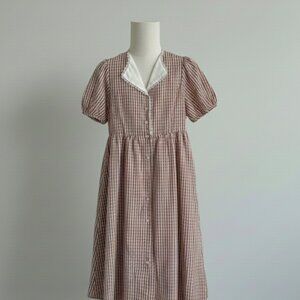 NEW Jane + Delancey Lace Flower Collar Vintage Style Midi Dress